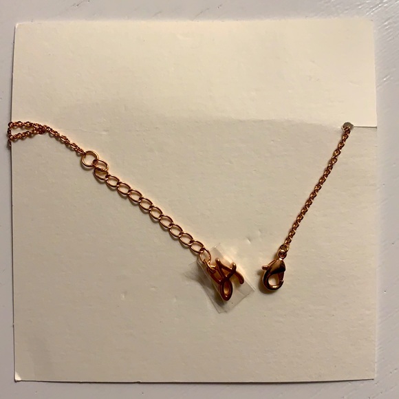 New Adore Organic Circle Rose Gold Bracelet with Swarovski Crystal - Picture 2 of 3